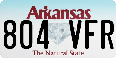 AR license plate 804VFR