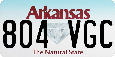 AR license plate 804VGC