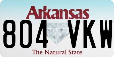 AR license plate 804VKW