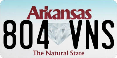 AR license plate 804VNS