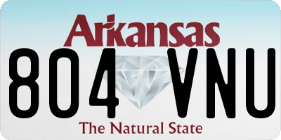 AR license plate 804VNU