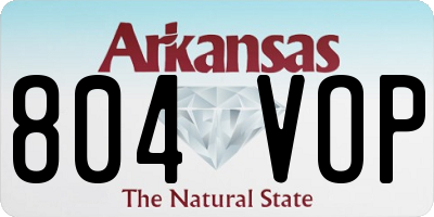 AR license plate 804VOP