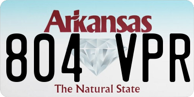 AR license plate 804VPR