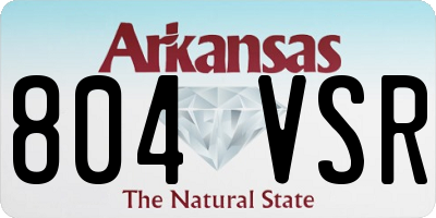 AR license plate 804VSR