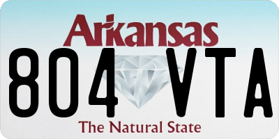 AR license plate 804VTA