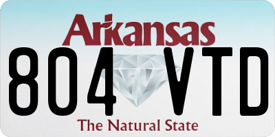 AR license plate 804VTD