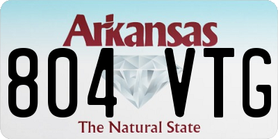 AR license plate 804VTG