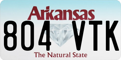 AR license plate 804VTK