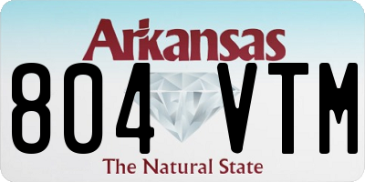AR license plate 804VTM