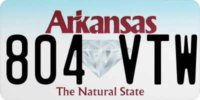 AR license plate 804VTW