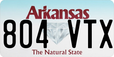 AR license plate 804VTX