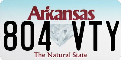 AR license plate 804VTY