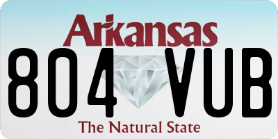 AR license plate 804VUB