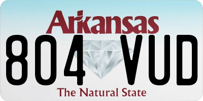 AR license plate 804VUD