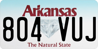 AR license plate 804VUJ