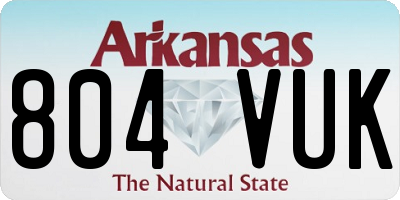 AR license plate 804VUK