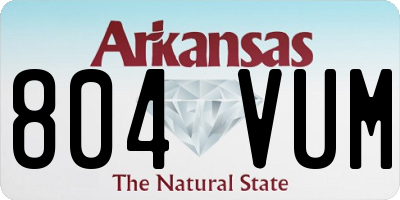 AR license plate 804VUM