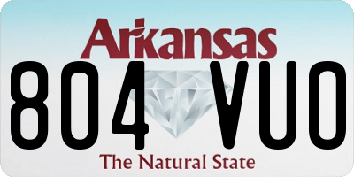 AR license plate 804VUO