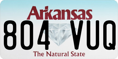 AR license plate 804VUQ