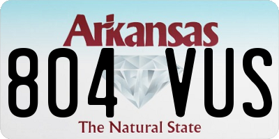 AR license plate 804VUS