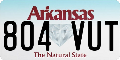 AR license plate 804VUT