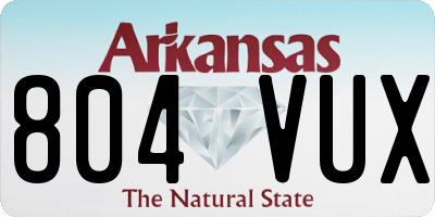 AR license plate 804VUX
