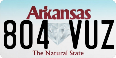 AR license plate 804VUZ