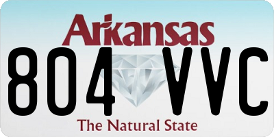 AR license plate 804VVC