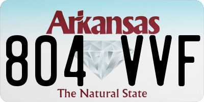 AR license plate 804VVF