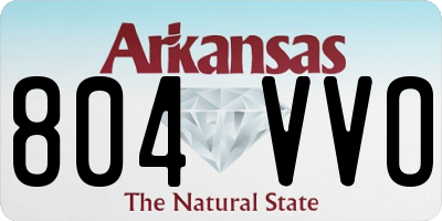 AR license plate 804VVO