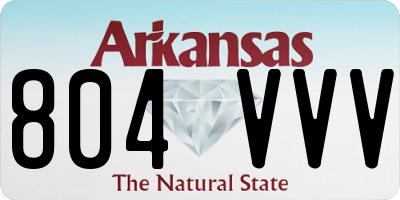 AR license plate 804VVV