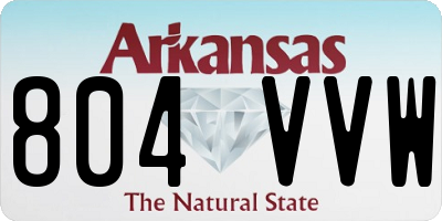 AR license plate 804VVW