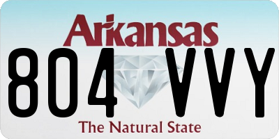 AR license plate 804VVY