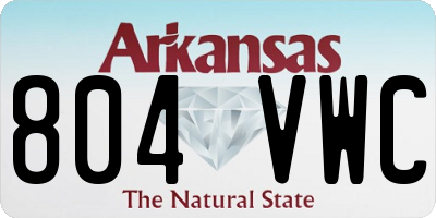 AR license plate 804VWC