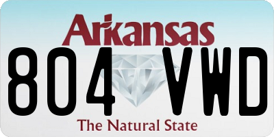 AR license plate 804VWD