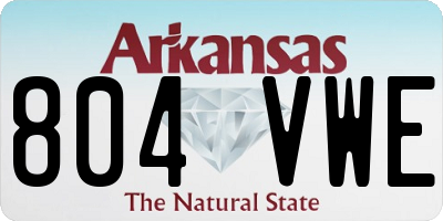 AR license plate 804VWE