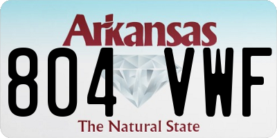 AR license plate 804VWF