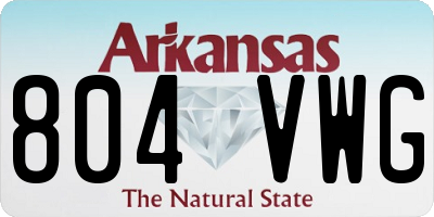 AR license plate 804VWG