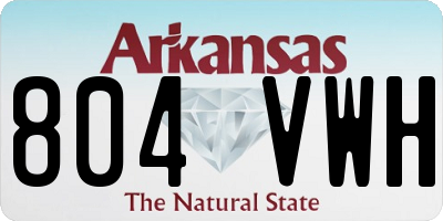 AR license plate 804VWH