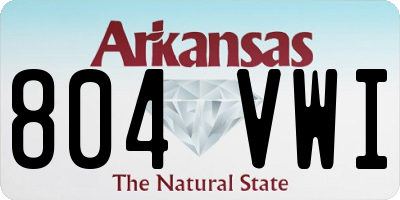AR license plate 804VWI