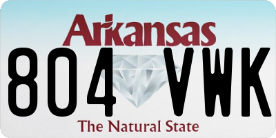 AR license plate 804VWK