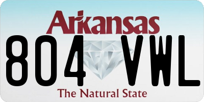 AR license plate 804VWL