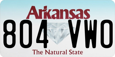 AR license plate 804VWO