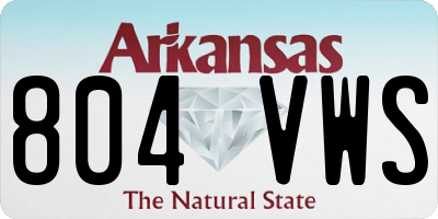 AR license plate 804VWS