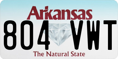 AR license plate 804VWT