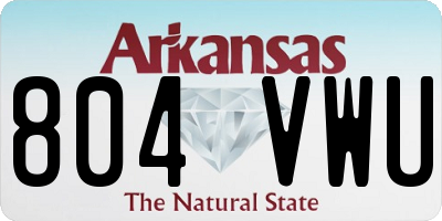 AR license plate 804VWU