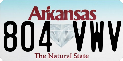 AR license plate 804VWV