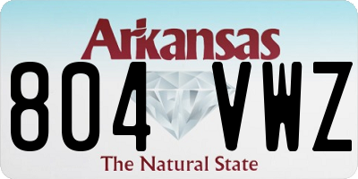 AR license plate 804VWZ