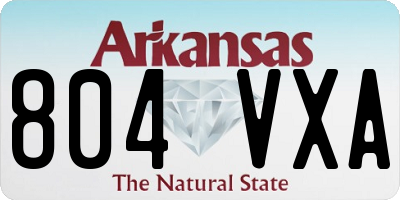 AR license plate 804VXA