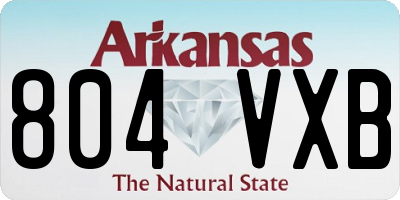 AR license plate 804VXB